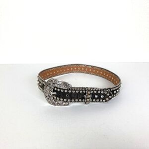 Nocona Genuine Leather Camo Belt Size 24 Crystals Studs Rodeo Kids Women